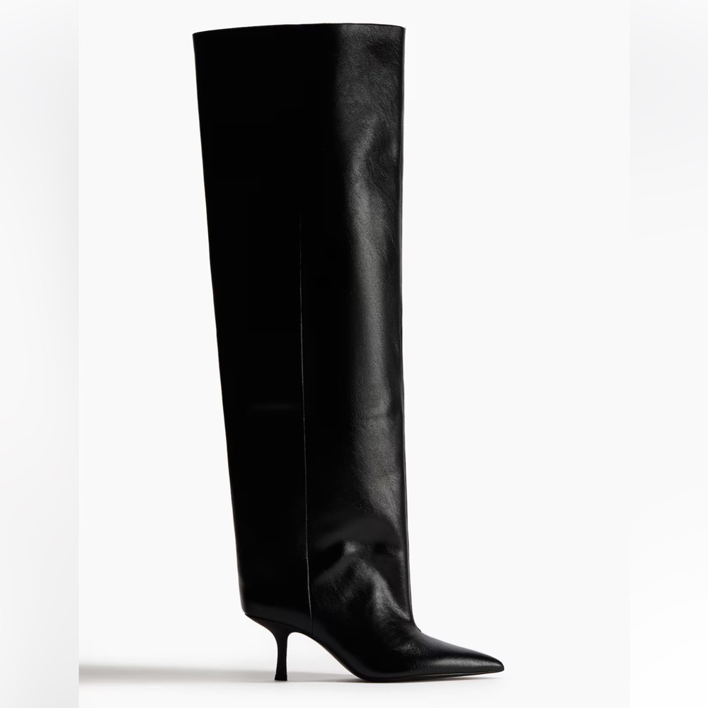H&M Elegant Black Over the Knee Boots